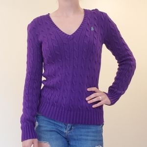 Ralph Lauren purple weave sweater